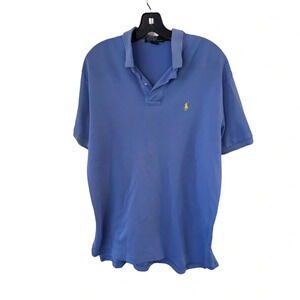 POLO RALPH LAUREN Classic Fit Men’s Polo Shirt Sz M Blue Yellow Pony logo
